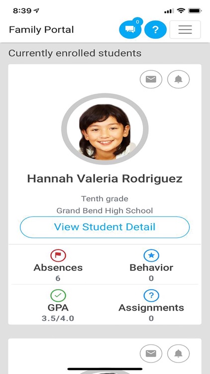 Student1 Family Engagement