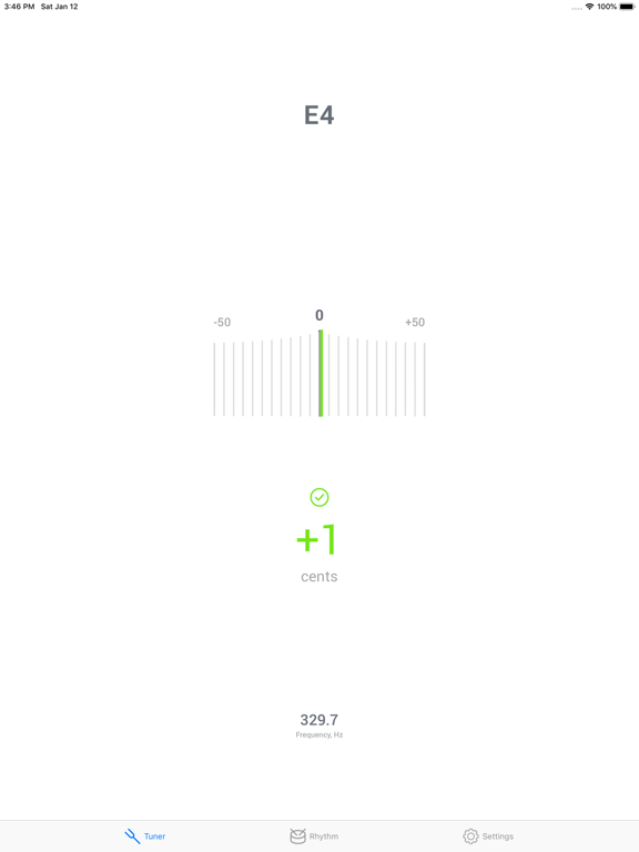 ChromaTuner: Guitar & Bass iPad screenshot 1 - Music app