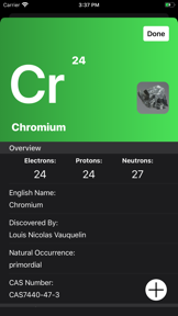 The Chemistry App screenshot