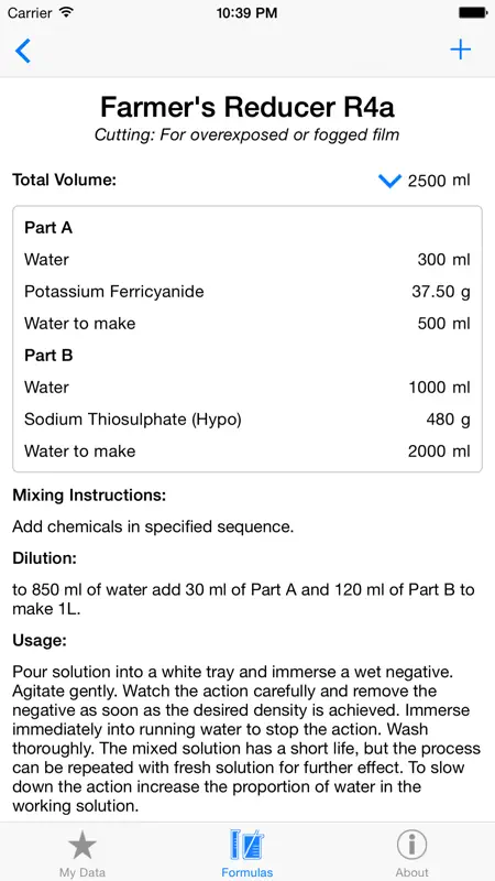 Darkroom Formulas screenshot 2 of 5