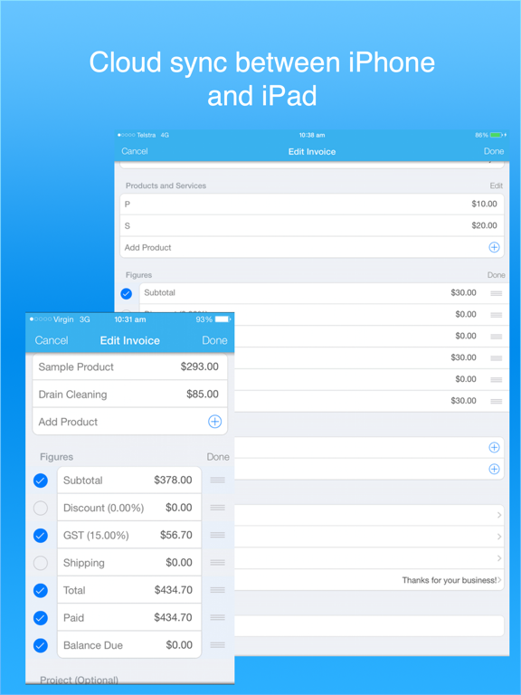 Invoice Maker Simple iPad screenshot 5 - Business app