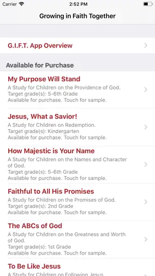 Captura de pantalla de Growing In Faith Together en iPhone 1