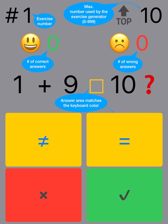 My First Math + and -, = ? ≠