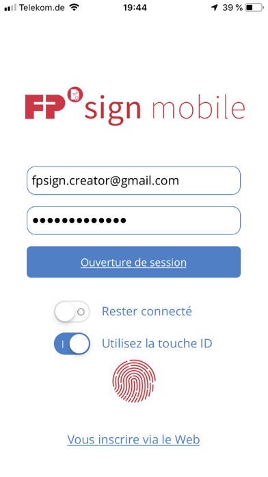 Screenshot #1 pour FP Sign mobile