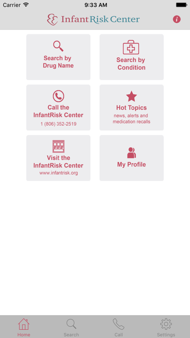InfantRisk Center Health Care Professional Mobile Resource Screenshot 1