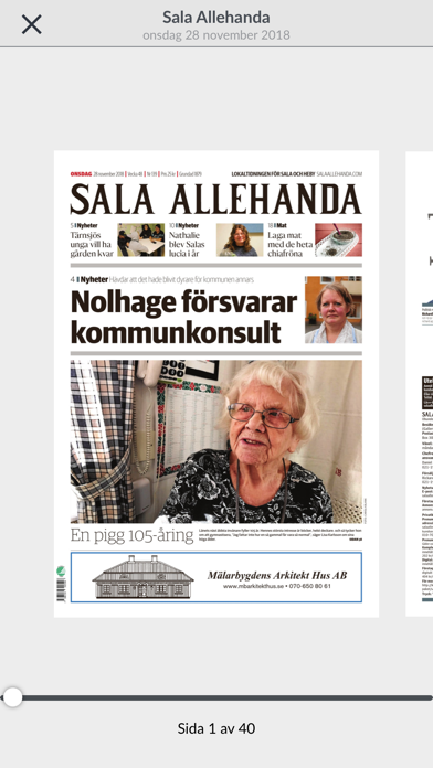 Sala Allehanda e-tidning Screenshot