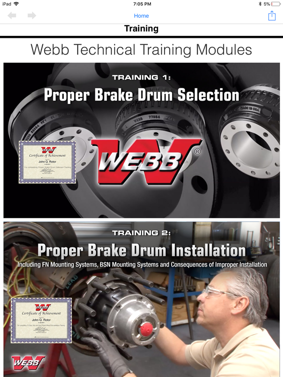 Webb Wheel Products iPad screenshot 3 - Business app