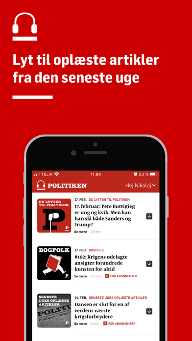 Politiken Podcast Screenshot