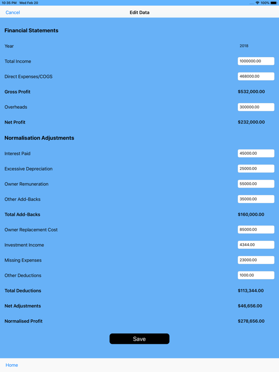 App screenshot