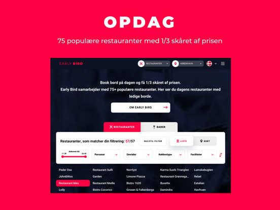 Early Bird - Book & save 1/3