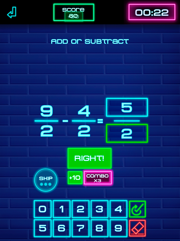 Fraction Challenge iPad screenshot 4 - Games app