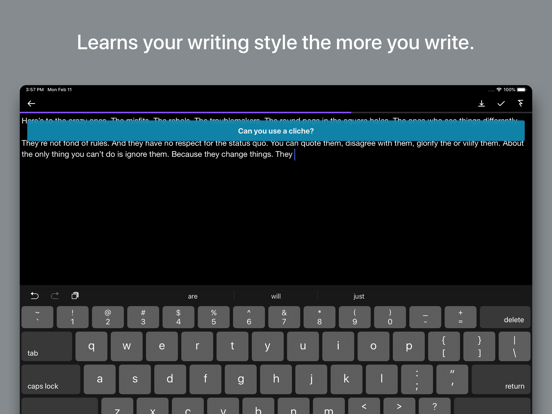 Prompts for Writing iPad app afbeelding 5