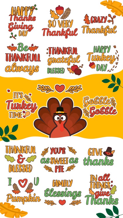 Thanksgiving Day Stickers *