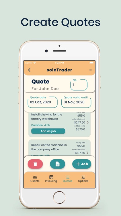 Sole Trader - Quotes, Invoices screenshot-3