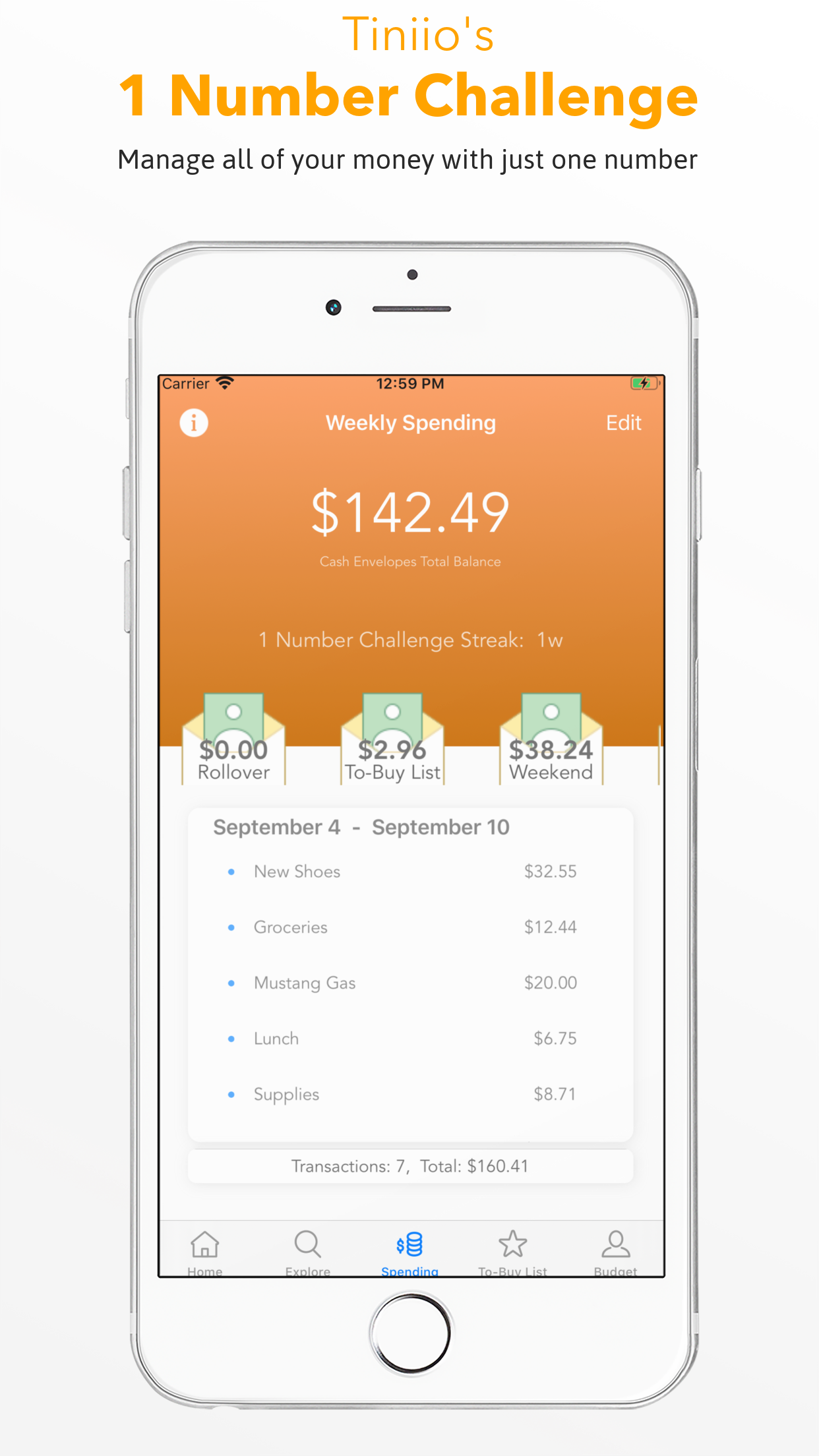 Tiniio: Daily Spending Manager