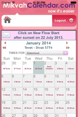 Game screenshot Mikvah Calendar hack