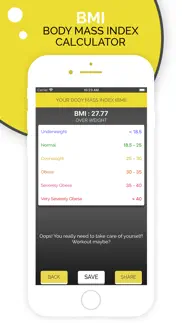 calculate bmi(body mass index) iphone screenshot 4