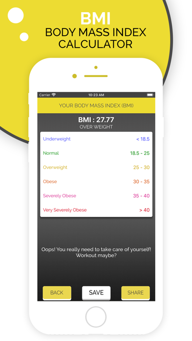 Calculate BMI(Body Mass Index) screenshot 4