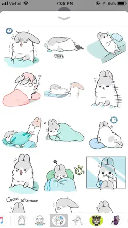 Game screenshot Rabbit Moji Pun Funny Stickers apk
