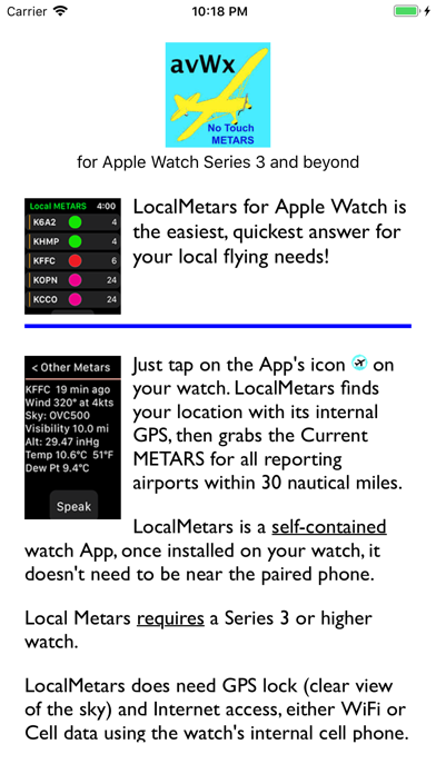 Local Metars for Watch Screenshot