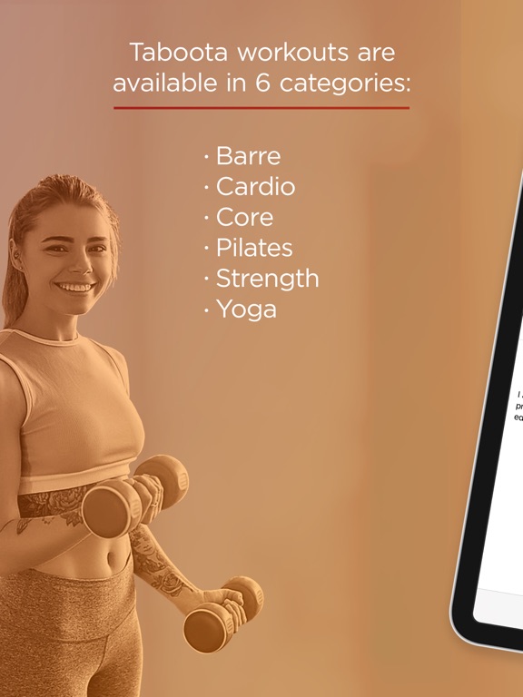 Taboota Fitness iPad screenshot 2 - Health & Fitness app
