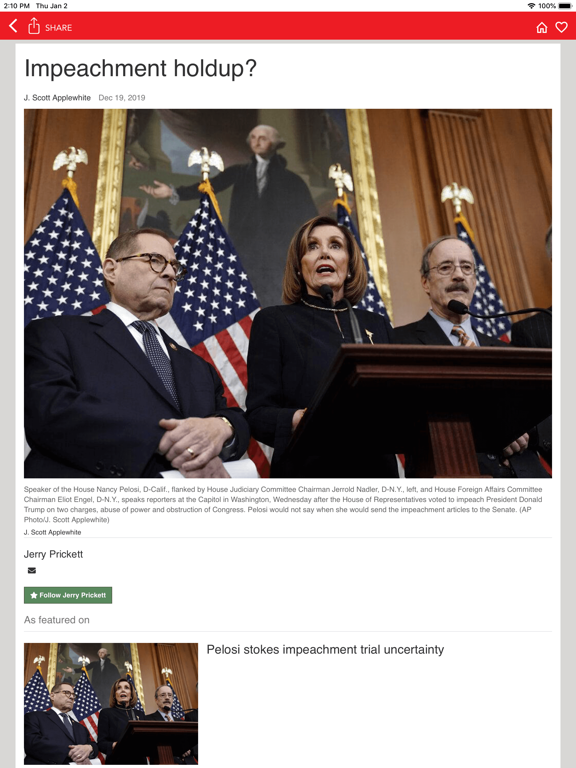 Temple Daily Telegram iPad screenshot 2 - News app