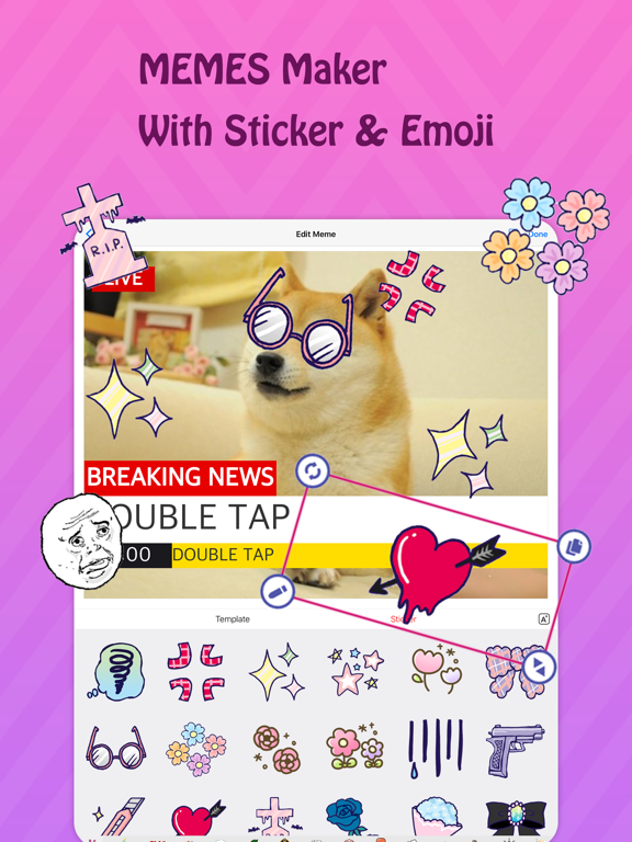 GIF Meme Maker Text on Giphy iPad screenshot 5 - Productivity app