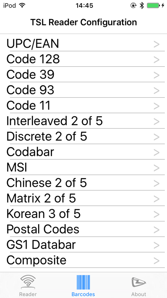 #2. TSL Reader Configuration (iOS) 由: Technology Solutions (UK) Ltd