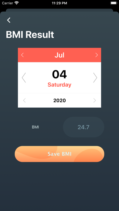 BMI Diary-bmi calculator‰ Screenshot