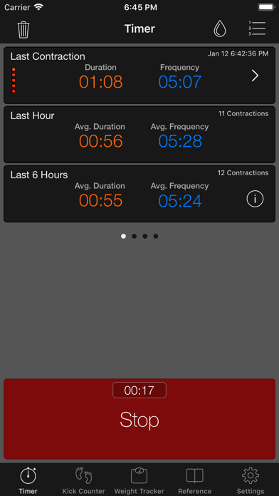 Screenshot #3 pour Full Term - Contraction Timer
