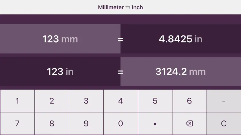Millimetres to Inches screenshot 6 of 6