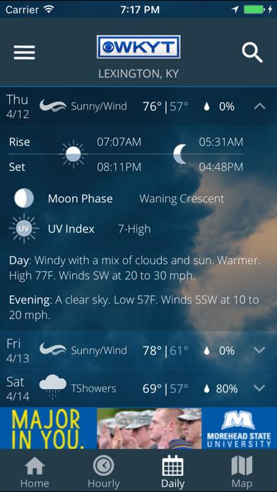 WKYT FirstAlert Weather Screenshot