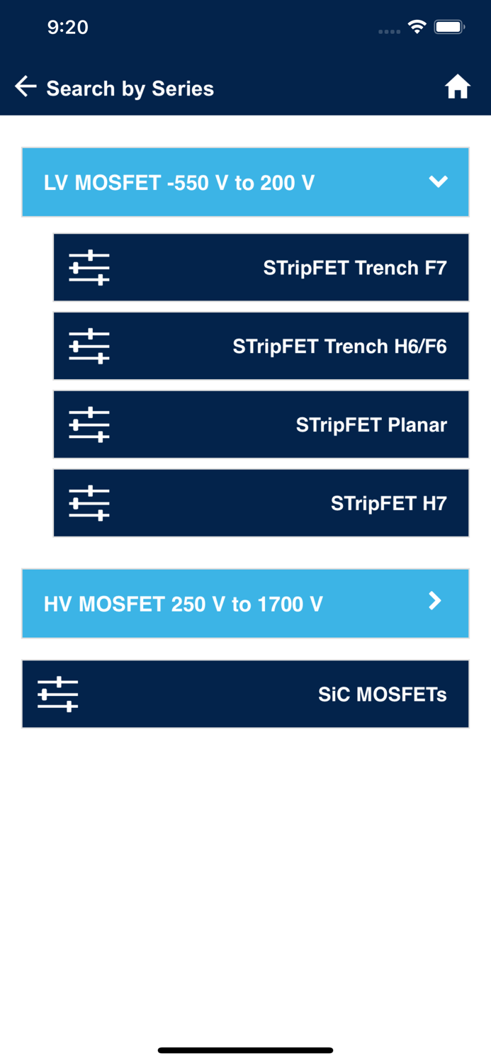 STPOWER MOSFET Finder