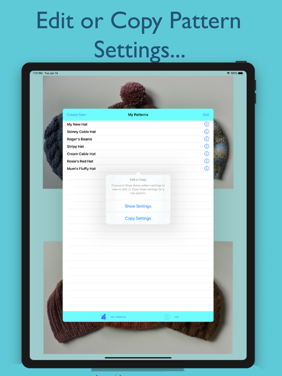 KnitsThatFit Hats iPad screenshot 8 - Lifestyle app