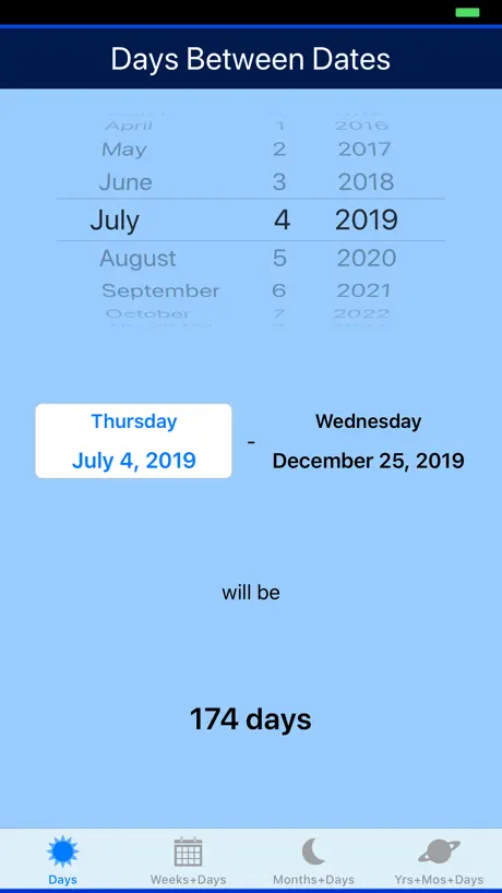 Days between Dates