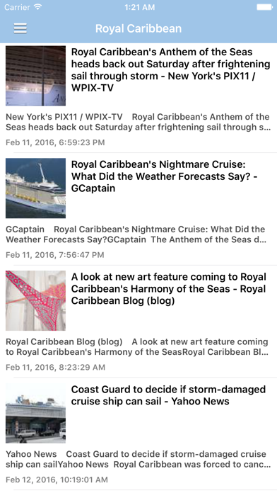 Cruise Ship & Port News Screenshot