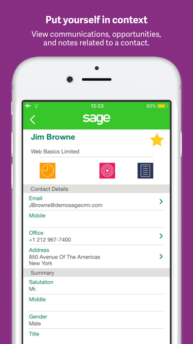 Sage CRM for iPhone