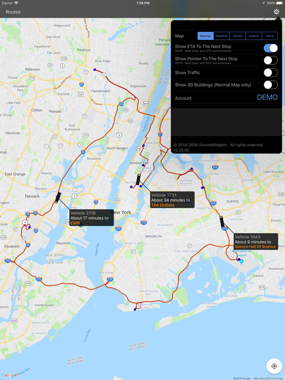 Gateway Global Shuttle Tracker iPad screenshot 3 - Travel app