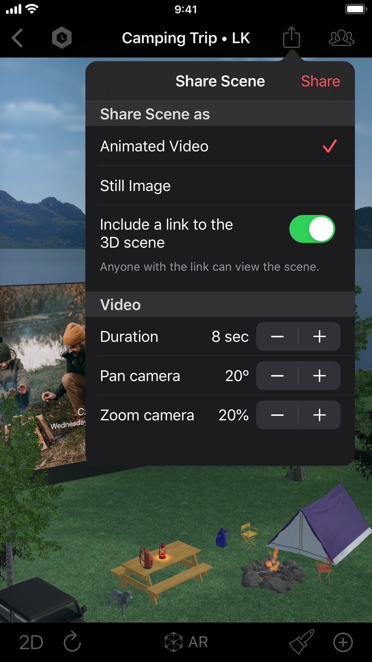 Screenshot do app Timebox Story Studio 3D