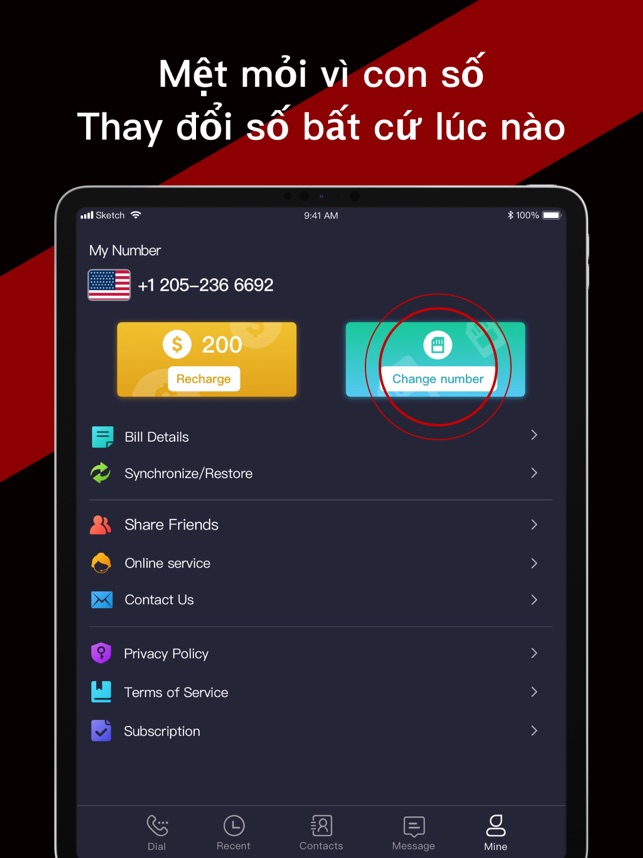 TeleNow:Cuộc gọi& SMS toàn cầu