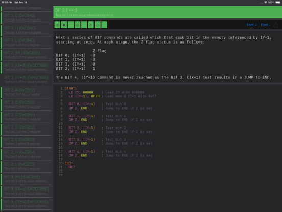 Z80 Reference iPad screenshot 8 - Reference app