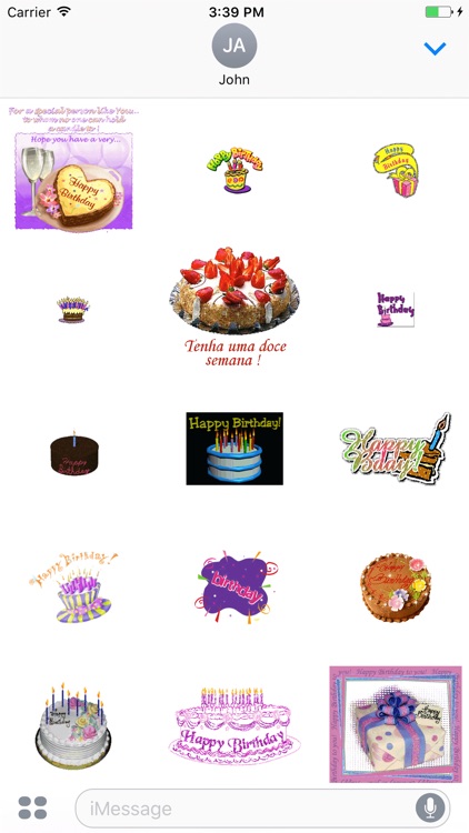 Birthday Cake GIF Stickers