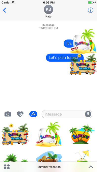Summer Vacation Emoji Screenshot