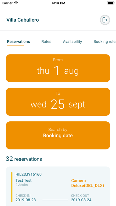 Vertical Booking Screenshot