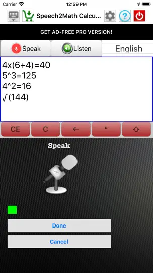 Speech2Math Calculator iPhone Ekran Görüntüsü 2