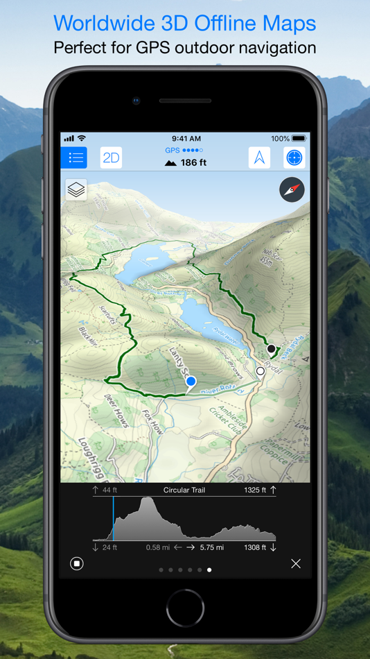 #3. Maps 3D PRO - Hike & Bike (iOS) By: movingworld GmbH
