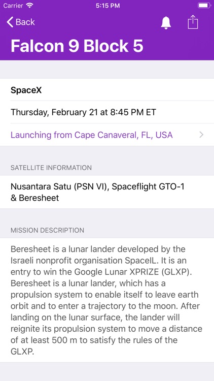 Launch Times