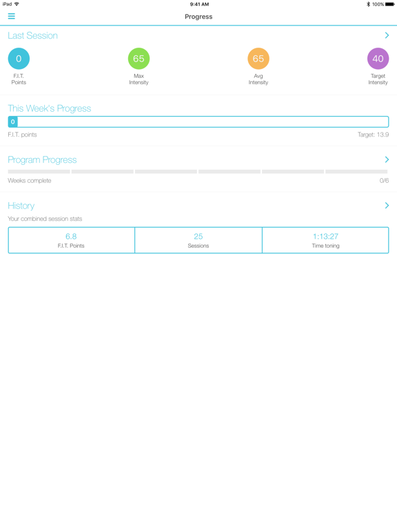 Slendertone Connect iPad screenshot 5 - Health & Fitness app