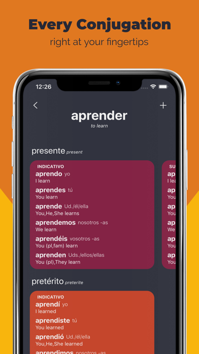 ConjuVerb - Spanish Verbs! Screenshot
