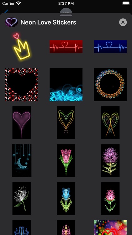 Love Heart Neon Stickers screenshot-4